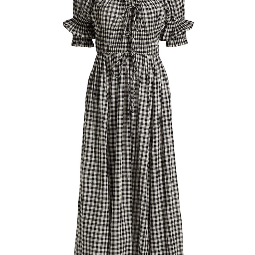Doen Ischia Black and White Gingham Dress